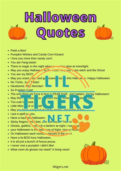 80 Best Halloween Quotes For Kids Lil Tigers Lil Tigers