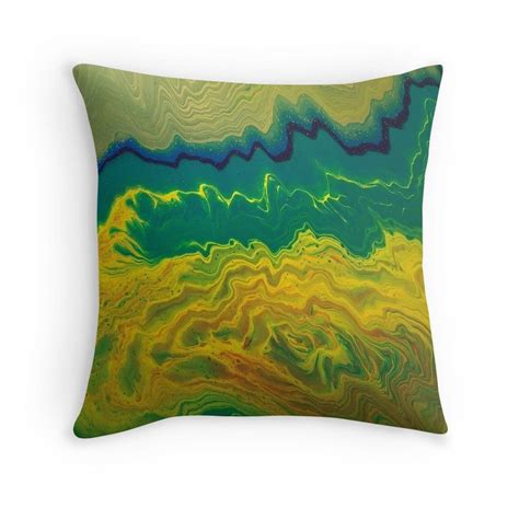 Green Abstract Abstract Throw Pillow Throw Pillows Pillows
