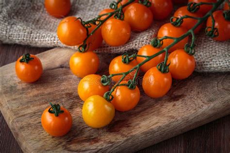 Fresh Orange Cherry Tomatoes Stock Image Image Of Group Food 76900761