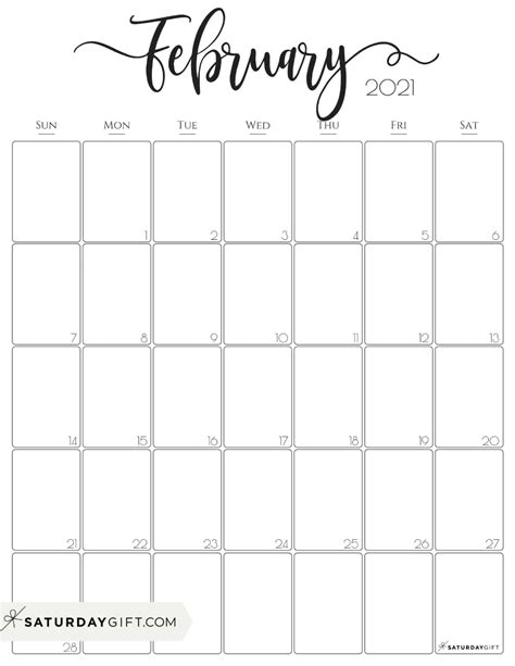 Aesthetic February Calendar Printable Word Searches