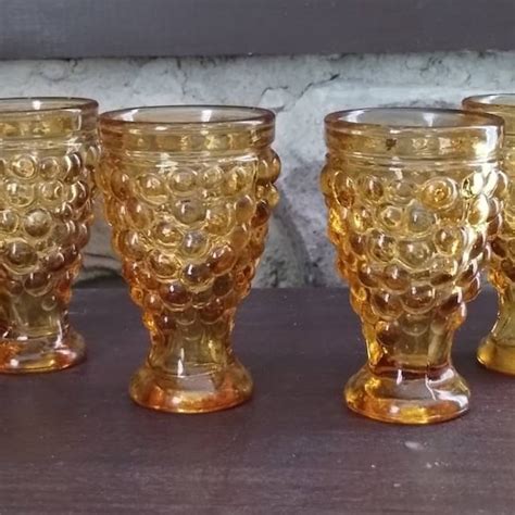 Amber Glass Cordial Glasses Etsy