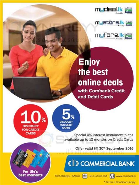 10 Off For Commercial Bank Credit Card At Mydeallk Synergyy