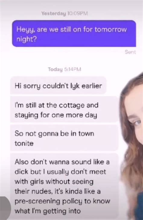 Woman Shares Screenshots Of Dates Shocking Nude Text Demand On TikTok