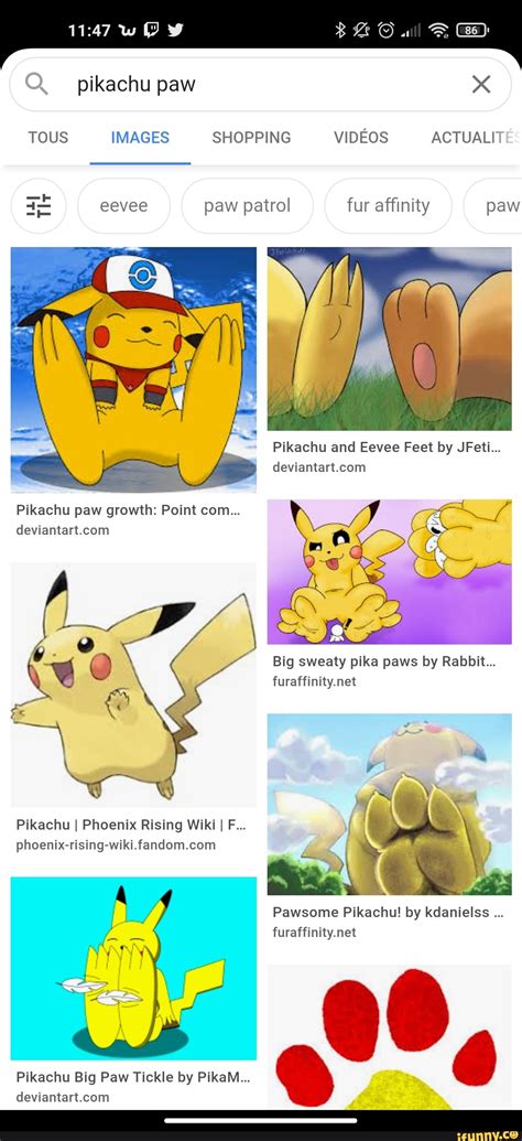 147 Pikachu Paw X Tous Images Shopping Videos Actuali A Eevee Paw