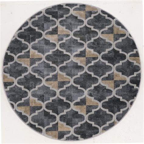 Radici Usa Iseo 710 X 710 Circular Fabric Rug In Gray