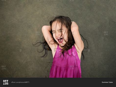 Little Girl Screaming Offset Collection Stock Photo Offset