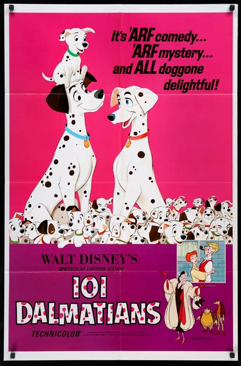 101 Dalmatians 1961 Original R1969 One Sheet Movie Poster Original