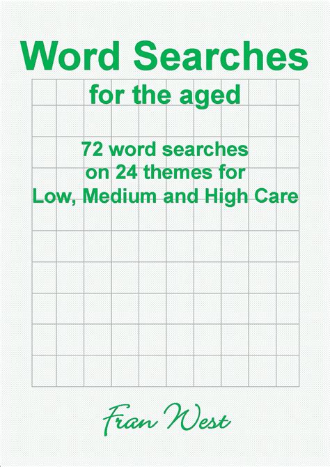 Word Searches For The Aged 72 Word Searches On 24 Themes