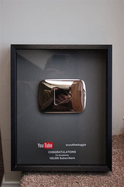 My Youtube Award For Having Over 100000 Confirmed Subscribers I