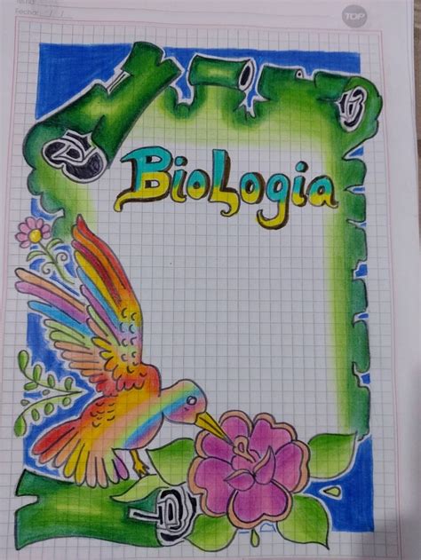 Portada De Biologia Dibujadas Biolog A En Portada De Cuaderno