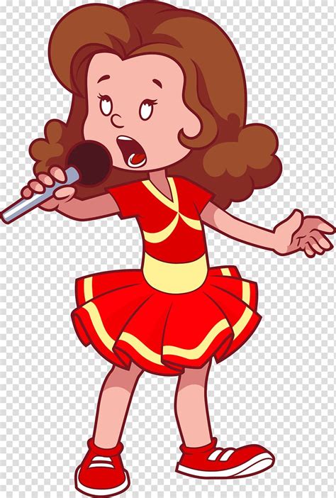Free Download Cartoon Singing Girl Children Will Sing Transparent