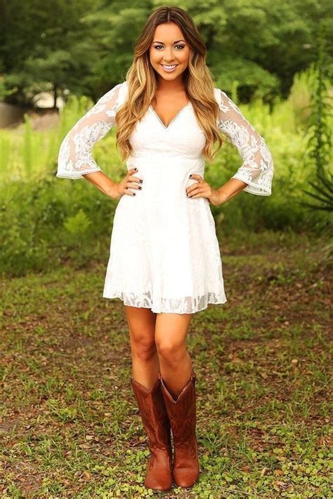 Summer Outfits With Cowboy Boots 50 Best Outfits Cowgirl Dresses