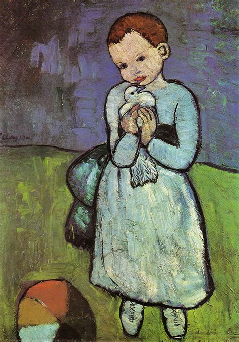 Picasso Child Holding A Dove 1901 250gsm Gloss Art Card A3