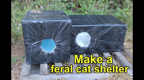 Make A Feral Cat Shelter From A Styrofoam Cooler Lined With High