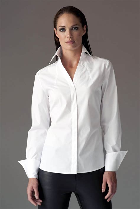 Crisp White Shirt Ladies Custom Shirt