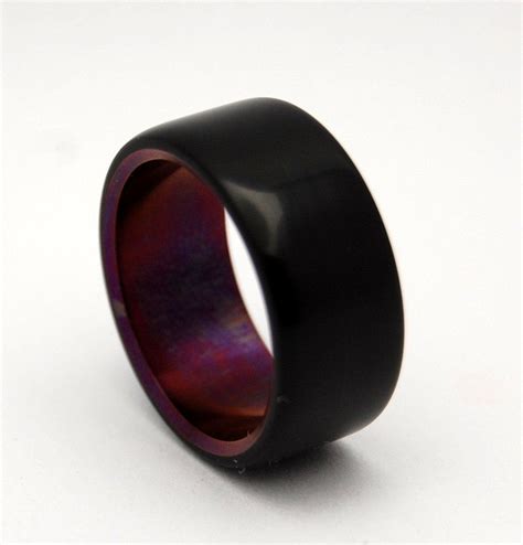 What jewelry to wear with your wedding dress. Crimson Night | Black Onyx Titanium Wedding Band ...