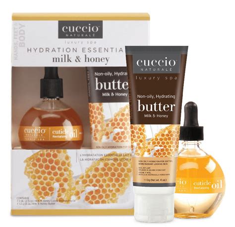Hydration Essentials Kit By Cuccio Naturale Milk Honey Cuticle