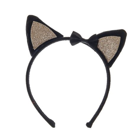 Claires Club Cat Ears Headband Black Claires Us
