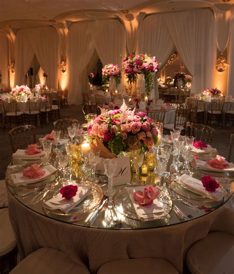 Outdoor Ceremony + Ballroom Reception with Pink Flowers ...