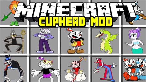 Minecraft Cuphead Mod Cuphead Mugman King Dice Bepi Clown More Images