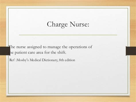 Charge Nurse Pptppt By Mrs Shalinipriya Bicrant Rnmsn