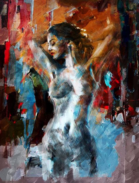 Abstract Nude 3b Painting By Mahnoor Shah