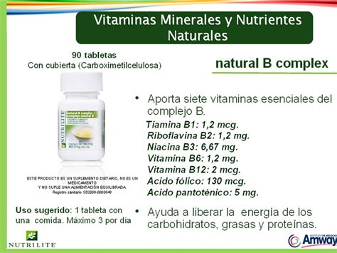 Complejo B ~ Cuida Tu Salud Con Nutrilite
