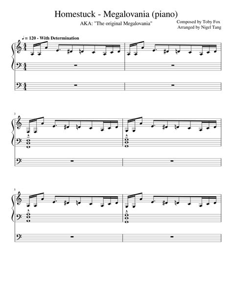 D d d a g g f d f g c c d a g g f d f g b b d a g g f d f g a a d. Homestuck - Megalovania (piano) sheet music for Piano download free in PDF or MIDI