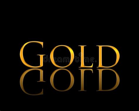 The Word Gold Is Written In Metallic Letters On A Black Backgroun Stock