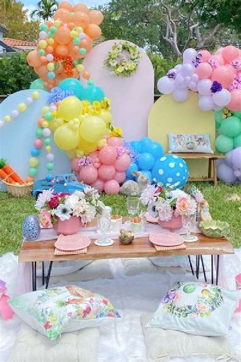 easter picnic easter party ideas photo 16 of 19 easter party decor garden party birthday