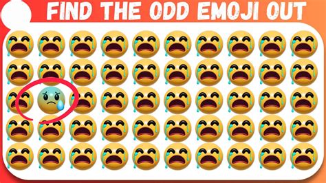 Find Odd Emoji Odd Emoji Out Picture Puzzles Emoji Challenge
