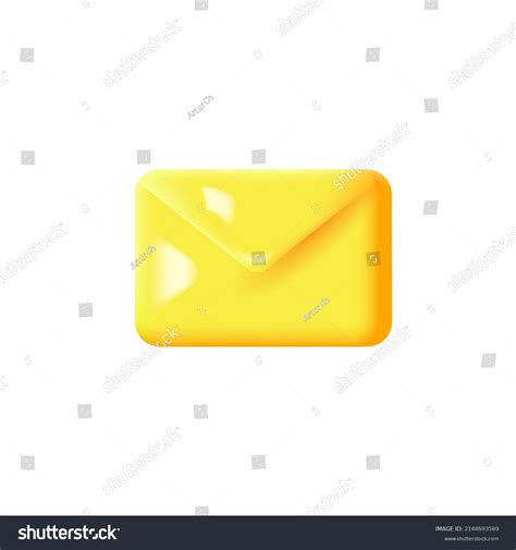 3d Email Icon Website Isolated On Stock Vector Royalty Free