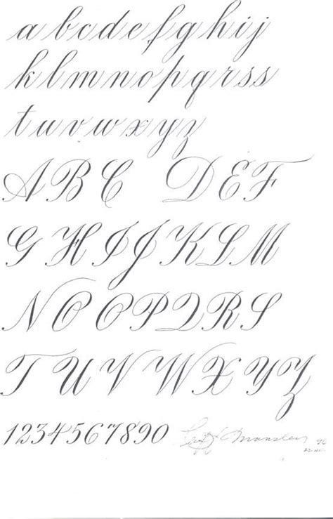 Lesson In Copperplate Script Learnt This When I Was About 9 And I