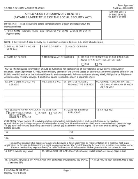 Form Ssa 24 Fill Out Sign Online And Download Fillable Pdf