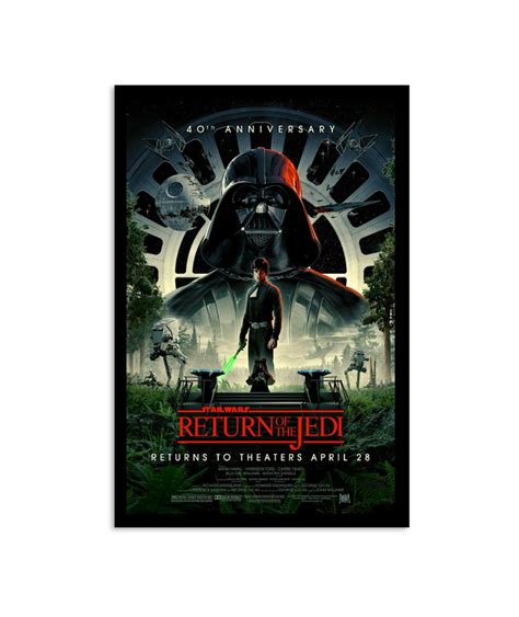 Star Wars 40th Anniversary Return Of The Jedi Poster Custom Prints