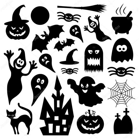Set Of Various Vector Halloween Design Elements Stock Vector Image By