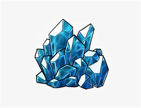 Drawn Crystal Ice Crystal Crystal Drawing Png Png Image Transparent