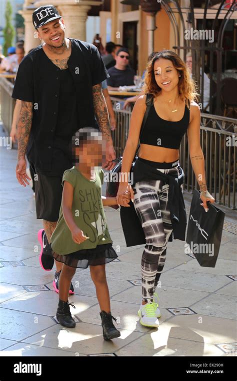 Chris Brown Seen With Girlfriend Karrueche Tran And Friends At The Grove They Lunched At La