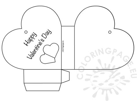 Valentines Day Basket Template Coloring Page