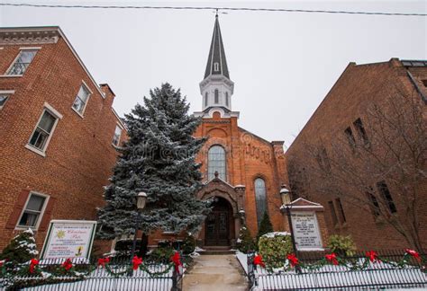 First Moravian Church In York Pannsylvania Decorated For Christ