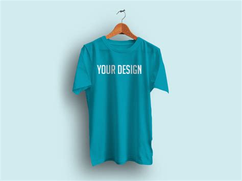 Free Realistic Hanging T Shirt Mockup With Empty Background