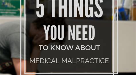 5 Things You Need To Know About Medical Malpractice My Attorney Finder