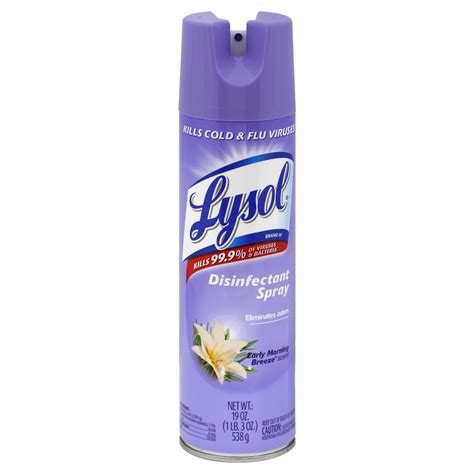 Lysol Disinfectant Spray Early Morning Breeze Scent 19 Oz 1 Lb 3 Oz