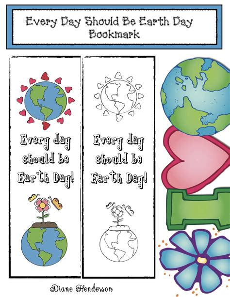 Every Day Should Be Earth Day Bookmarks Classroom Freebies