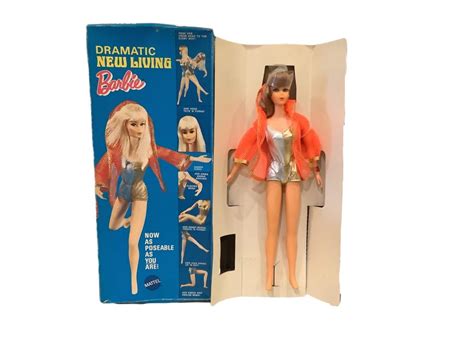 lot 1 dramatic new living barbie still in package and appears mint brunette hair long
