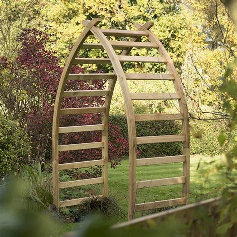 Wooden Garden Heavy Duty Round Top Trellis Arch Pure Garden Buildings