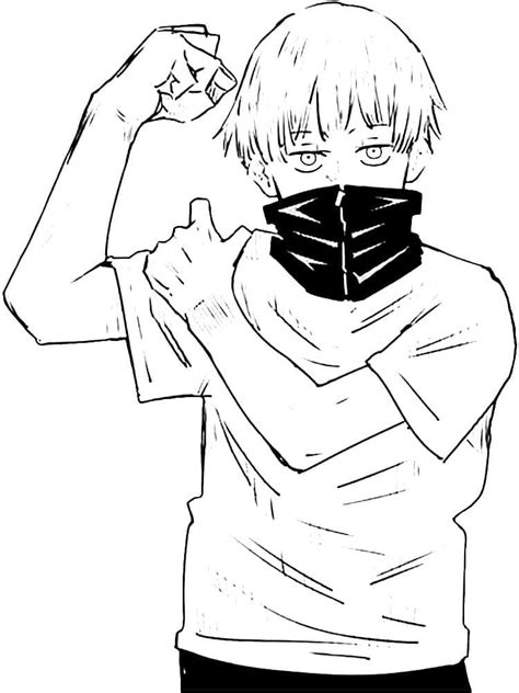 Gojo Jujutsu Kaisen Coloring Page