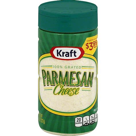 Kraft Grated Parmesan Cheese 8 Oz Shaker Parmesano Y Romano Selectos