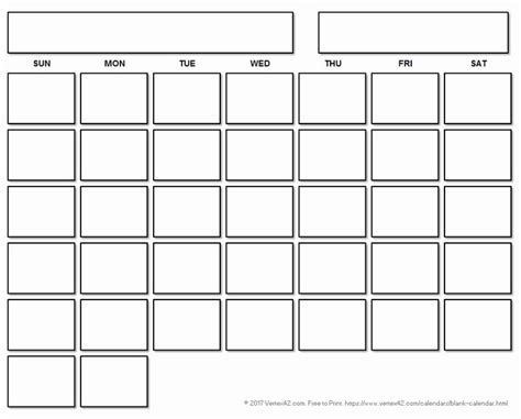 Blank Printable Calendar
