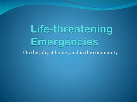 Ppt Life Threatening Emergencies Powerpoint Presentation Free